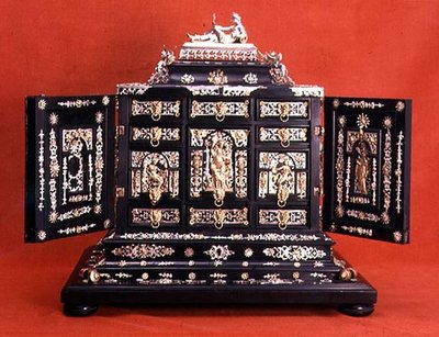 Cabinet, with silver-gilt mounts, German, c.1600 by German School